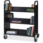 Lorell Double - Sided 6 - Shelf Book Cart with Locking Casters and Steel Construction (LLR - LLR99936S) - SchoolOutlet