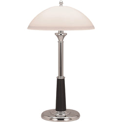Lorell Glass Shaded Desk Lamp 7.8"W x 24"H Chrome (LLR-LLR99956)