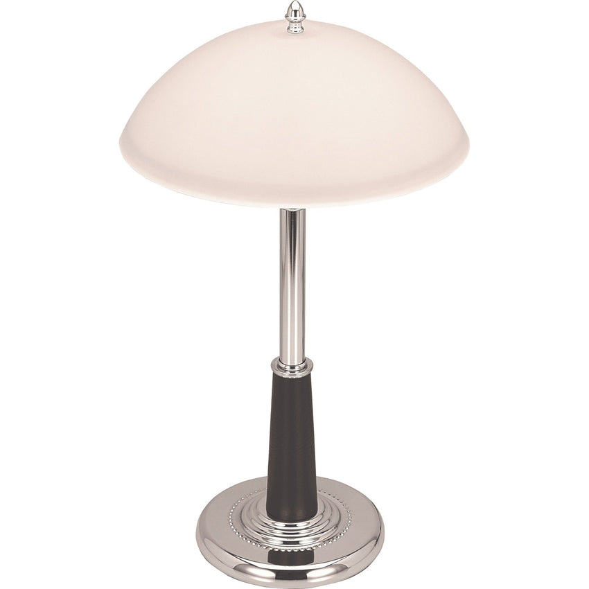 Lorell Glass Shaded Desk Lamp 7.8"W x 24"H Chrome (LLR - LLR99956) - SchoolOutlet