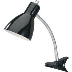 Lorell LED Clip-on Desk Lamp 3"W x 15.5"H Black (LLR-LLR99963)