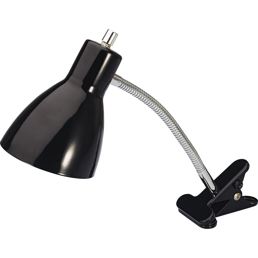 Lorell LED Clip - on Desk Lamp 3"W x 15.5"H Black (LLR - LLR99963) - SchoolOutlet