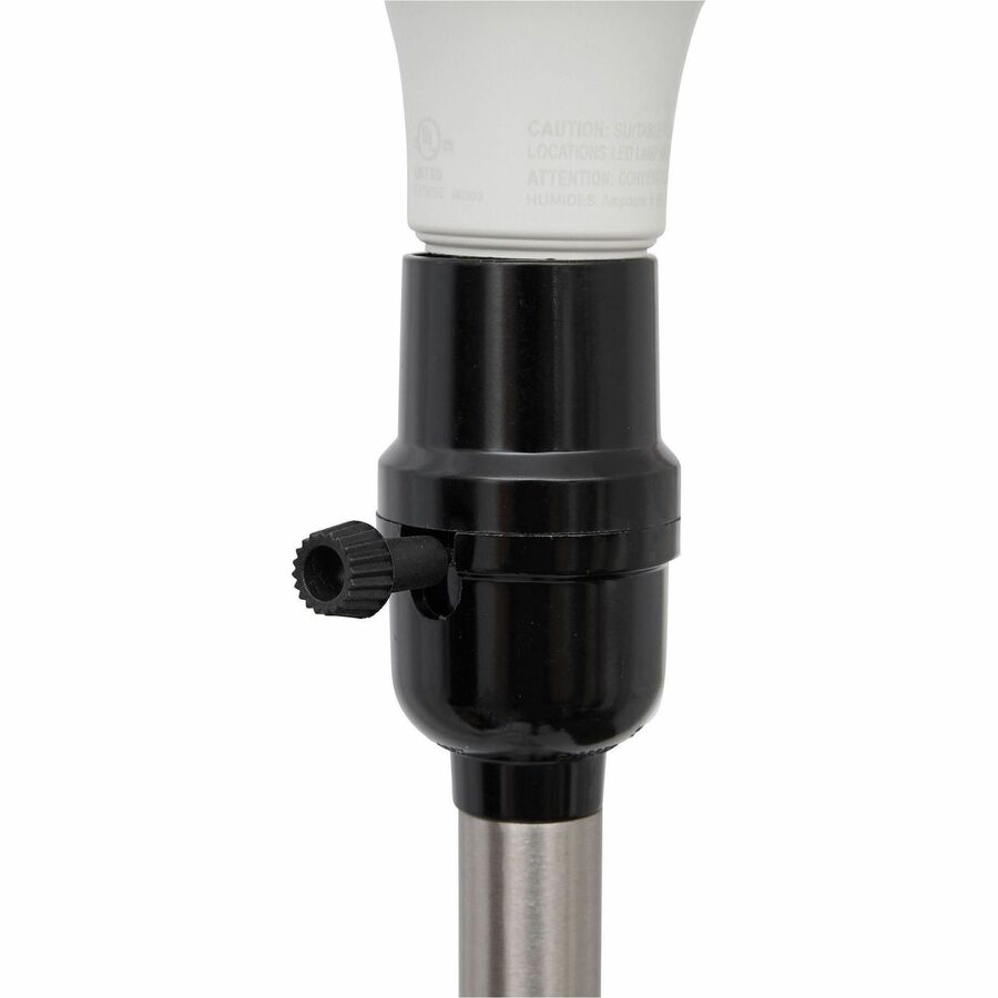 Lorell LED Contemporary Floor Lamp 12"W x 65"H Brushed Nickel (LLR - LLR99967) - SchoolOutlet