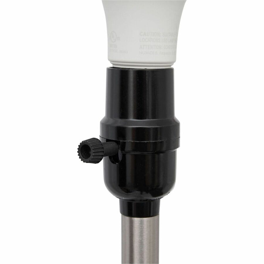 Lorell LED Contemporary Floor Lamp 12"W x 65"H Brushed Nickel (LLR - LLR99967) - SchoolOutlet