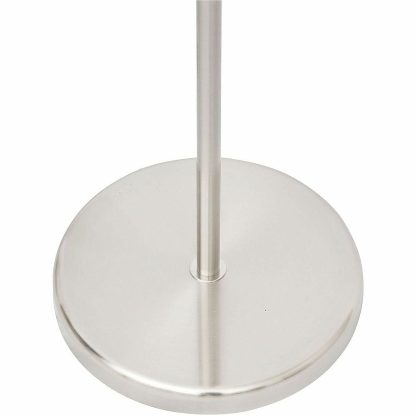 Lorell LED Contemporary Floor Lamp 12"W x 65"H Brushed Nickel (LLR - LLR99967) - SchoolOutlet