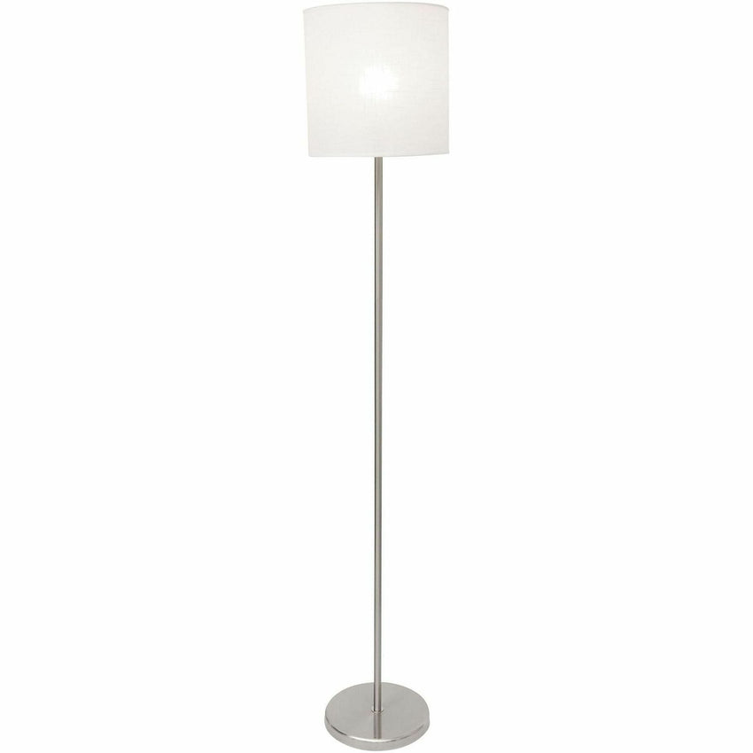Lorell LED Contemporary Floor Lamp 12"W x 65"H Brushed Nickel (LLR - LLR99967) - SchoolOutlet