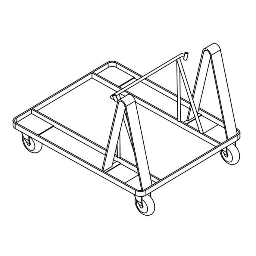 Lorell Advent Stacking Dolly for 4 - Leg Stack Chairs 10 - Chair Capacity (LLR - LLR99968) - SchoolOutlet
