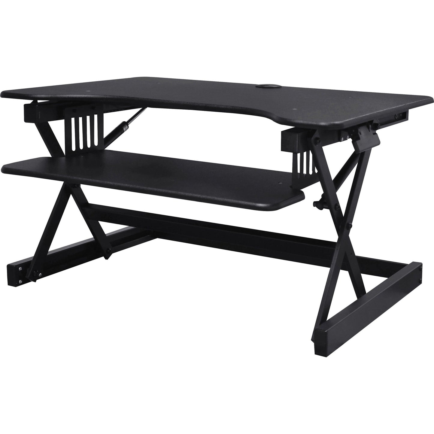 Lorell Adjustable Desk Riser Plus 32"W x 20.5"D Black (LLR - LLR99983) - SchoolOutlet