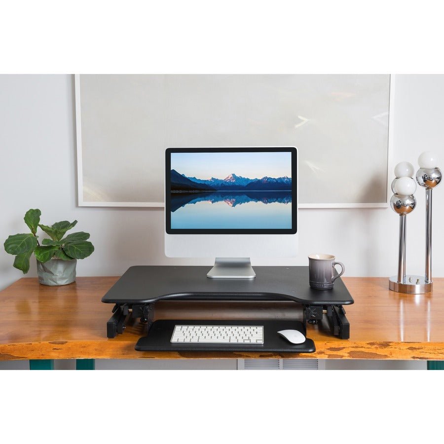 Lorell Adjustable Desk Riser Plus 32"W x 20.5"D Black (LLR - LLR99983) - SchoolOutlet