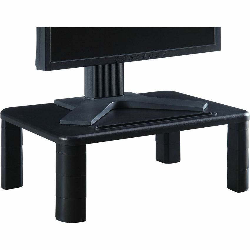Lorell Height - Adjustable Monitor Riser 4"H x 19.75"W Black (LLR - LLR99991) - SchoolOutlet