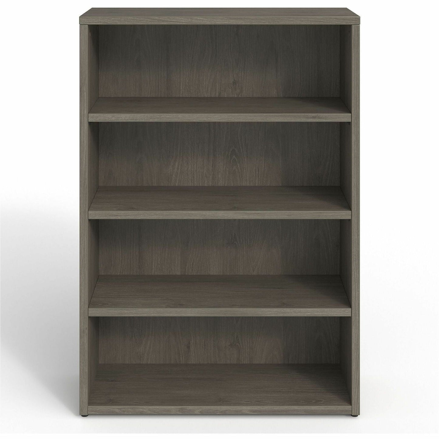 Lorell Prominence 2.0 4 - Shelf Bookcase 34"W x 12"D x 48"H Gray Elm (LLR - LLRPBK3448GE) - SchoolOutlet