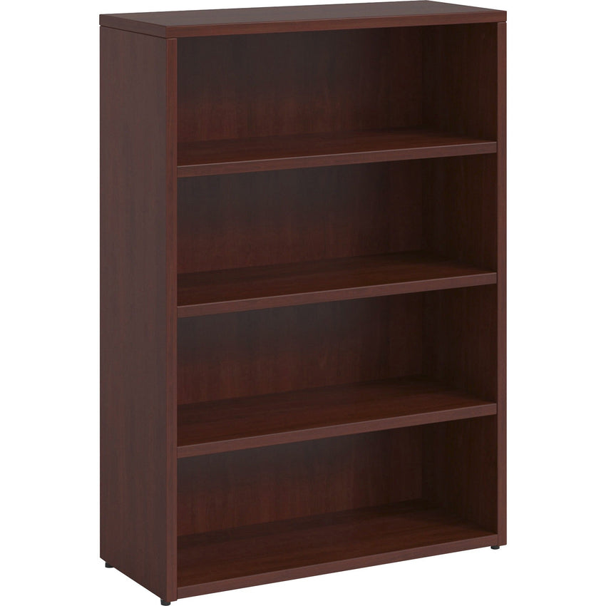 Lorell Prominence 2.0 4 - Shelf Bookcase 34"W x 12"D x 48"H Mahogany (LLR - LLRPBK3448MY) - SchoolOutlet