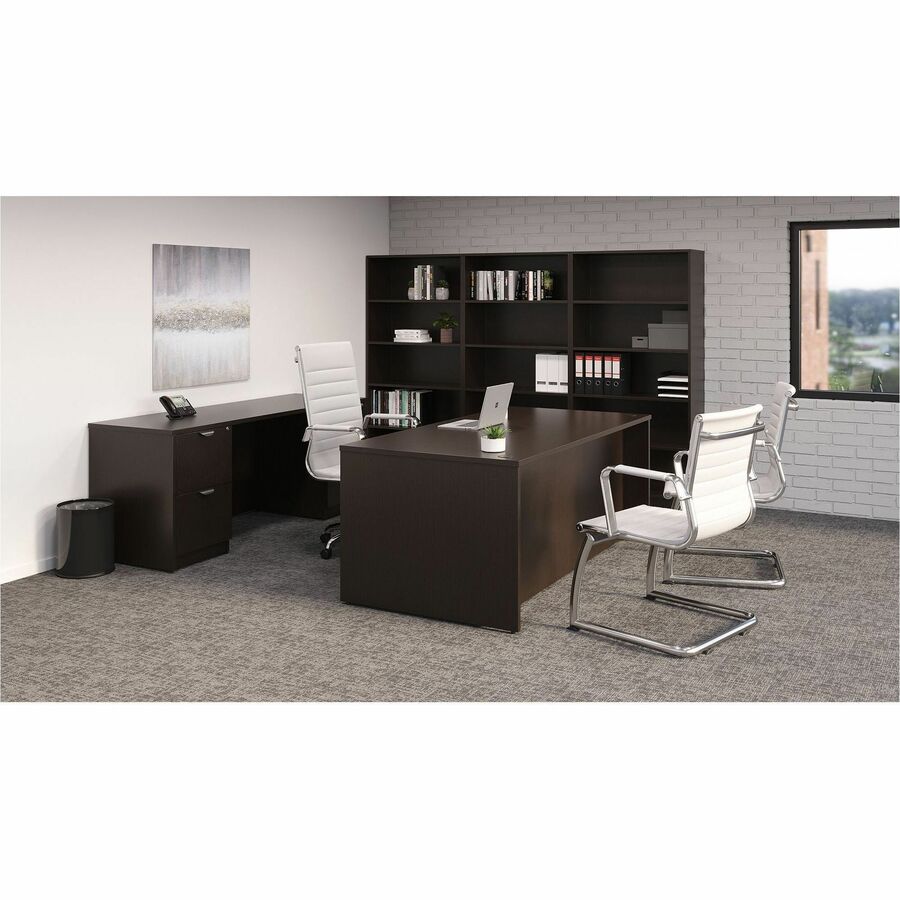 Lorell Prominence 2.0 5 - Shelf Bookcase 34"W x 12"D x 69"H Espresso (LLR - LLRPBK3469ES) - SchoolOutlet