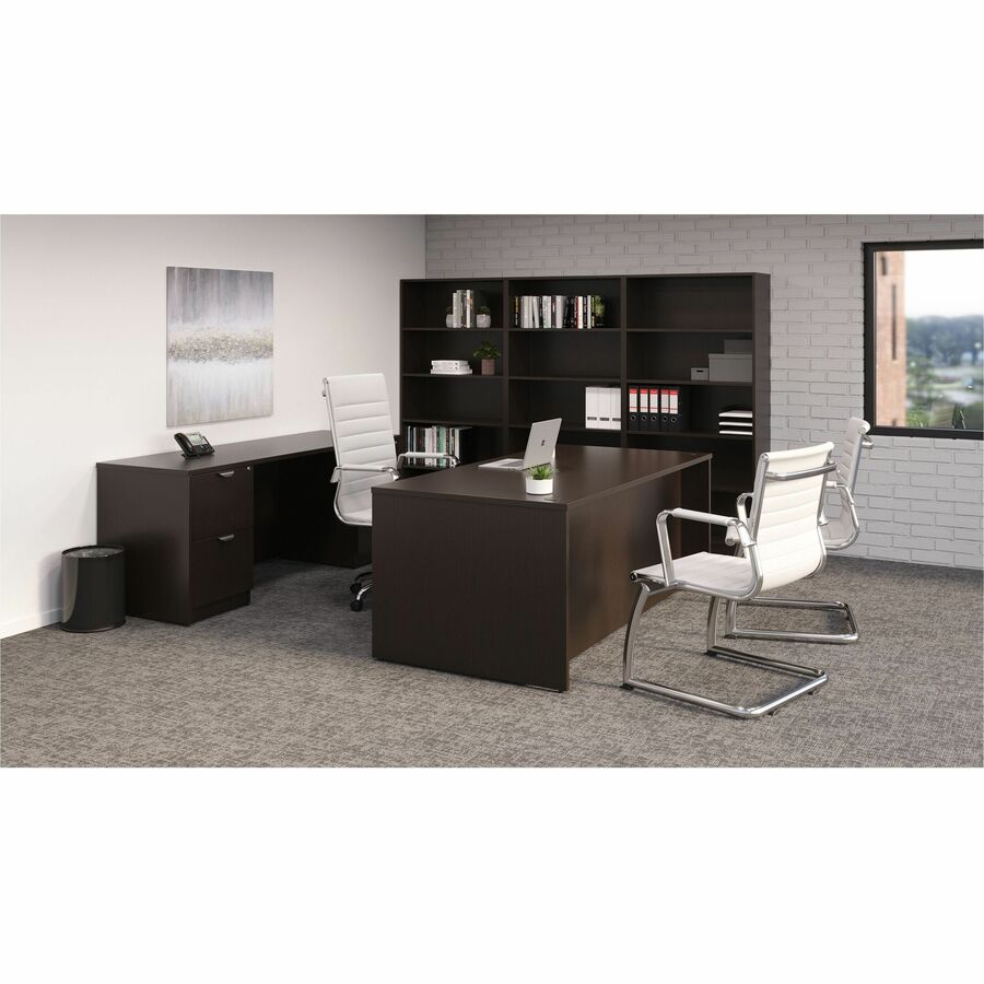 Lorell Prominence 2.0 5 - Shelf Bookcase 34"W x 12"D x 69"H Espresso (LLR - LLRPBK3469ES) - SchoolOutlet