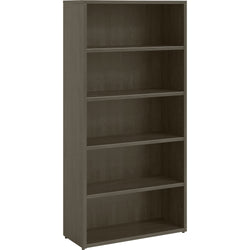 Lorell Prominence 2.0 5-Shelf Bookcase 34"W x 12"D x 69"H Gray Elm (LLR-LLRPBK3469GE)