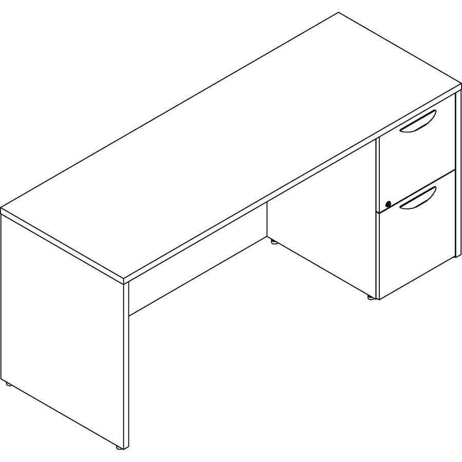 Lorell Prominence 2.0 Right - Pedestal Credenza 66"W x 24"D x 29"H (LLR - LLRPC2466RXX) - SchoolOutlet