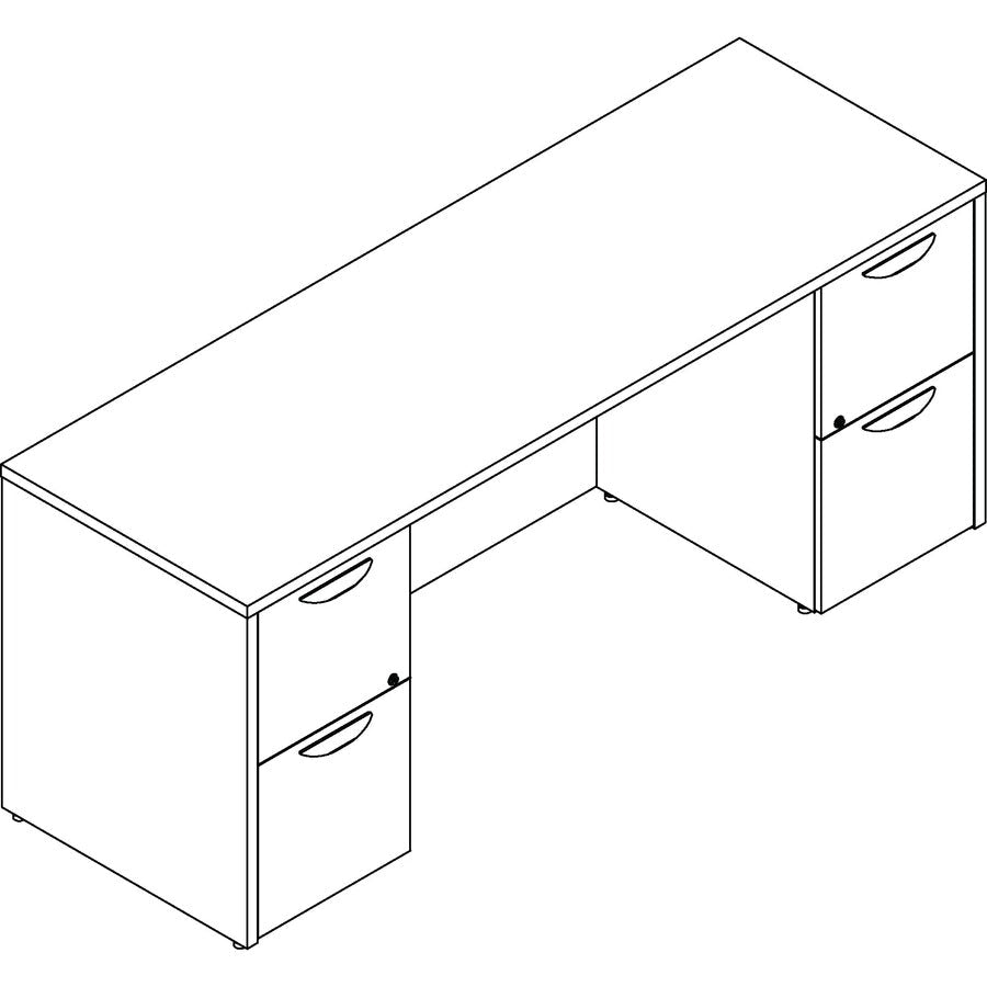 Lorell Prominence 2.0 Double - Pedestal Credenza 72"W x 24"D x 29"H (LLR - LLRPC2472 - DPXX) - SchoolOutlet