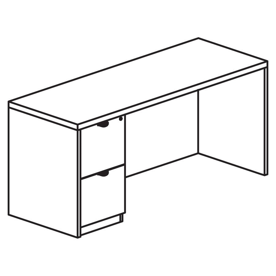 Lorell Prominence 2.0 Left - Pedestal Credenza 72"W x 24"D x 29"H (LLR - LLRPC2472LXX) - SchoolOutlet