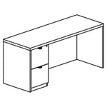 Lorell Prominence 2.0 Left - Pedestal Credenza 72