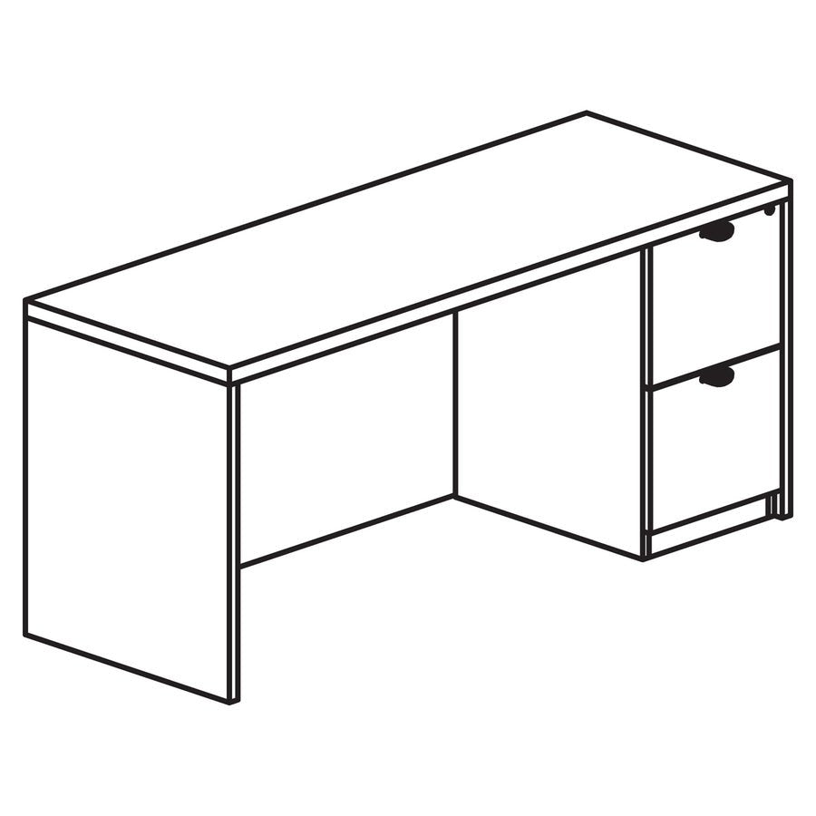 Lorell Prominence 2.0 Right - Pedestal Credenza 72"W x 24"D x 29"H (LLR - LLRPC2472RXX) - SchoolOutlet