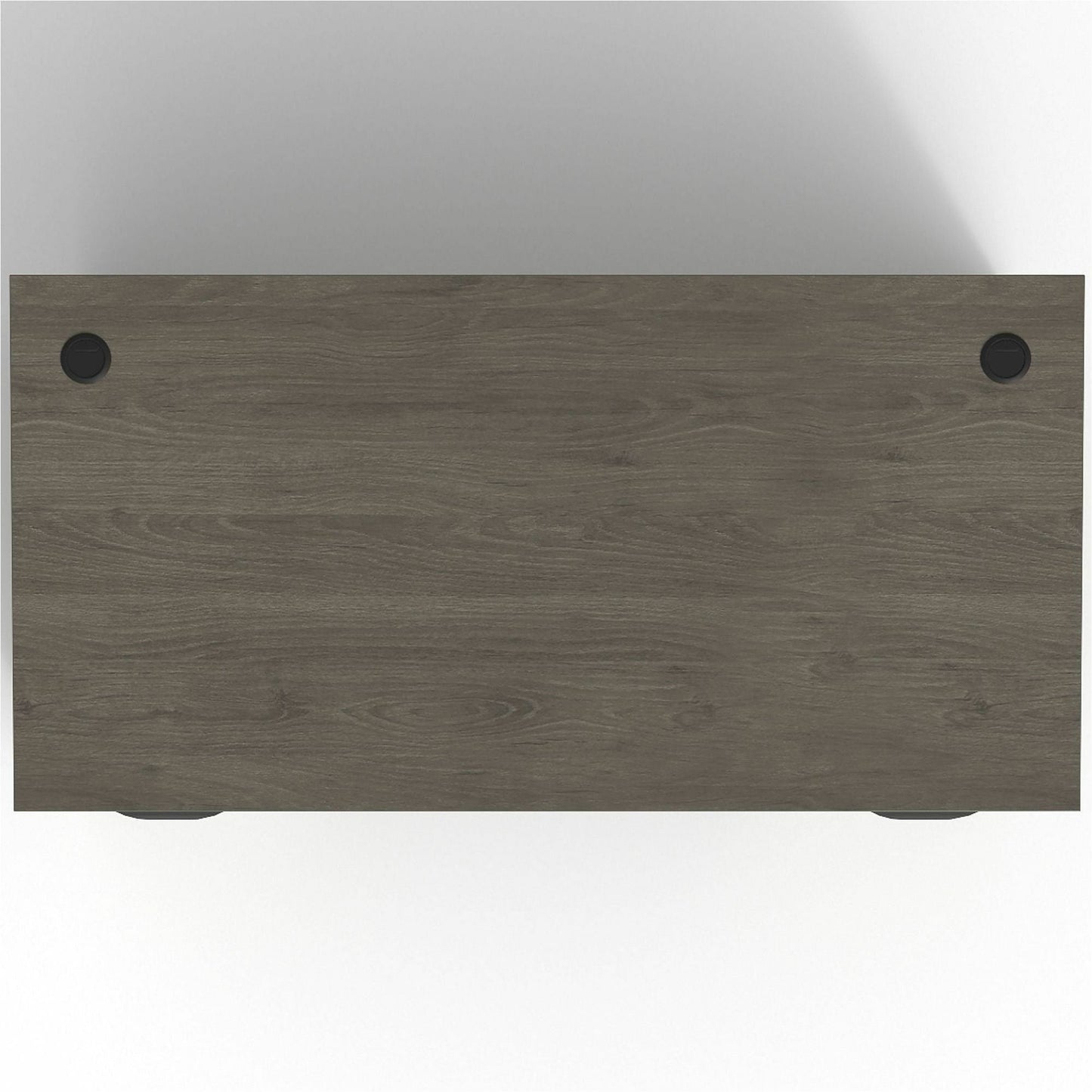 Lorell Prominence 2.0 Series Gray Elm Executive Desk featuring Dual Locking Pedestals and High - Performance Thermally Fused Melamine Construction 60"W x 30"D x 29"H (LLR - LLRPD3060DPGE) - SchoolOutlet