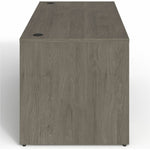 Lorell Prominence 2.0 Series Gray Elm Executive Desk featuring Dual Locking Pedestals and High - Performance Thermally Fused Melamine Construction 60