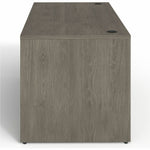 Lorell Prominence 2.0 Series Gray Elm Executive Desk featuring Dual Locking Pedestals and High - Performance Thermally Fused Melamine Construction 60