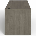 Lorell Prominence 2.0 Series Gray Elm Executive Desk featuring Dual 3/4 Locking Pedestals and High - Performance Thermally Fused Melamine Construction 60