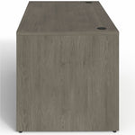 Lorell Prominence 2.0 Series Gray Elm Executive Desk featuring Dual 3/4 Locking Pedestals and High - Performance Thermally Fused Melamine Construction 60