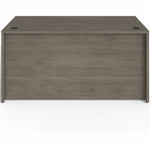 Lorell Prominence 2.0 Series Gray Elm Executive Desk featuring Dual 3/4 Locking Pedestals and High - Performance Thermally Fused Melamine Construction 60