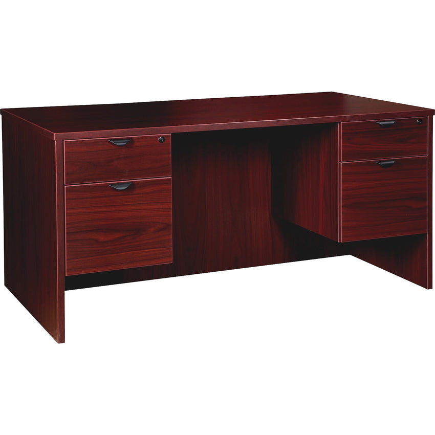 Lorell Prominence 2.0 Series Double - Pedestal Executive Desk with Laminate Finish and Fully Assembled Heavy - Duty Construction 60"W x 30"D x 29"H (LLR - LLRPD3060QDPMY) - SchoolOutlet