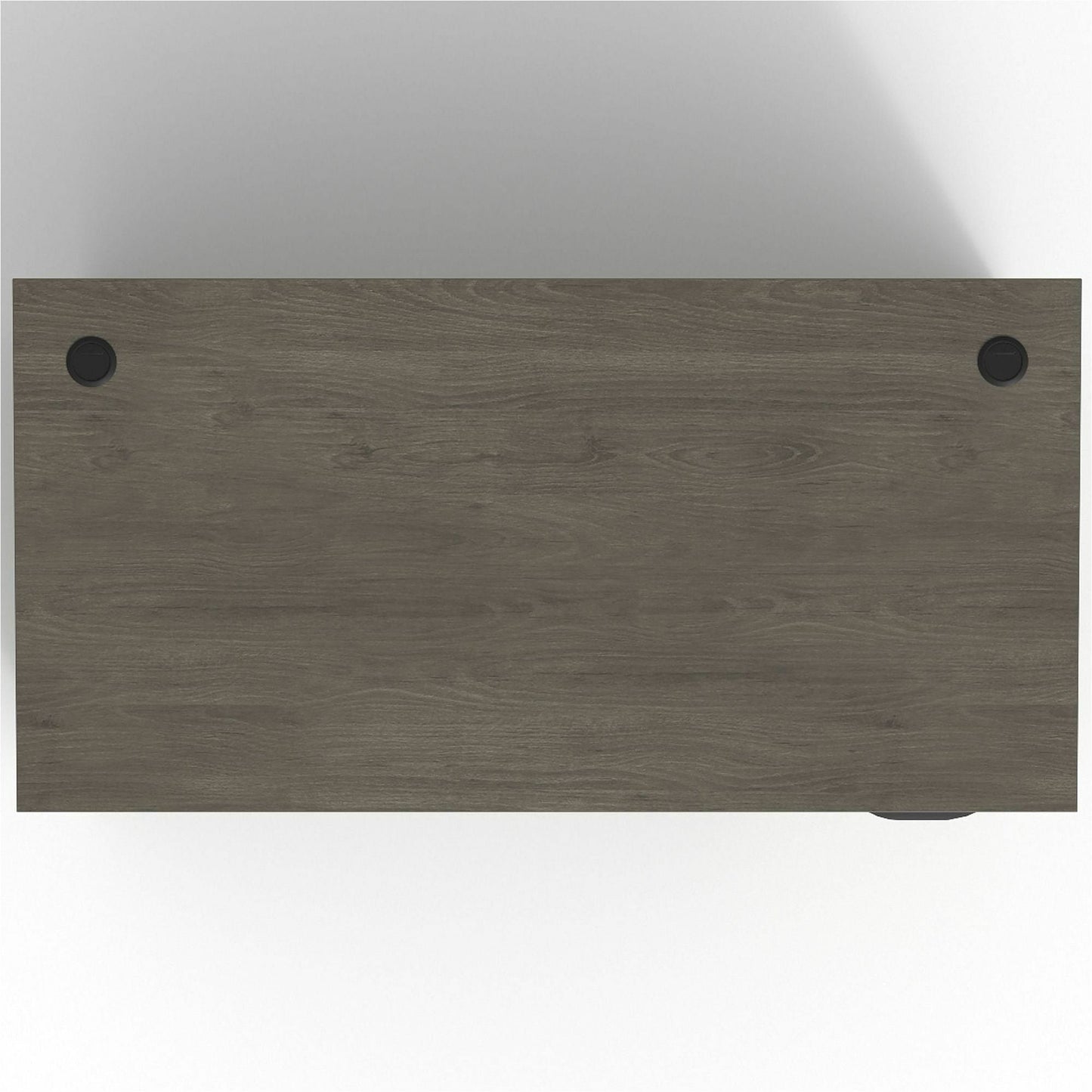 Lorell Prominence 2.0 Series Gray Elm Executive Desk featuring a Right - Hand Locking Pedestal and High - Performance Thermally Fused Melamine Construction 60"W x 30"D x 29"H (LLR - LLRPD3060RSPGE) - SchoolOutlet