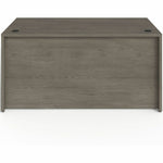 Lorell Prominence 2.0 Series Gray Elm Executive Desk featuring a Right - Hand Locking Pedestal and High - Performance Thermally Fused Melamine Construction 60