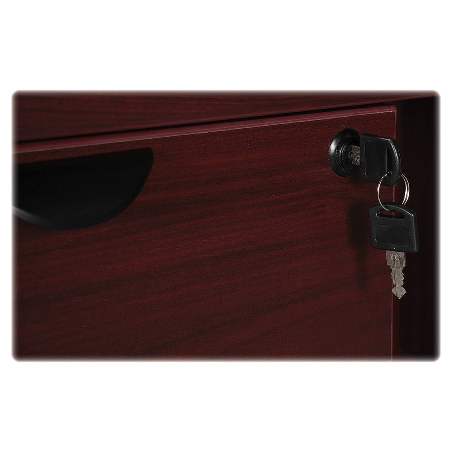 Lorell Prominence 2.0 Series Right - Pedestal Executive Desk with Laminate Finish and Fully Assembled Professional Construction 60"W x 30"D x 29"H (LLR - LLRPD3060RSPMY) - SchoolOutlet