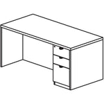 Lorell Prominence 2.0 Series Right - Pedestal Executive Desk with Laminate Finish and Fully Assembled Professional Construction 60