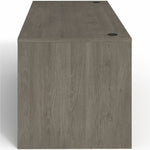 Lorell Prominence 2.0 Series Gray Elm Executive Desk featuring Dual Locking Pedestals and High - Performance Thermally Fused Melamine Construction 66