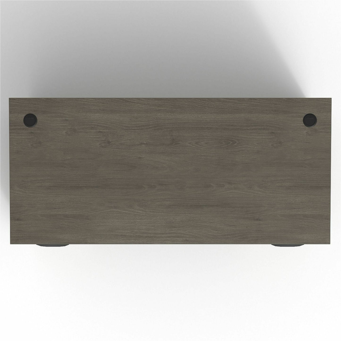 Lorell Prominence 2.0 Series Gray Elm Executive Desk featuring Dual Locking Pedestals and High - Performance Thermally Fused Melamine Construction 66"W x 30"D x 29"H (LLR - LLRPD3066DPGE) - SchoolOutlet