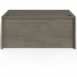Lorell Prominence 2.0 Series Gray Elm Executive Desk featuring Dual Locking Pedestals and High - Performance Thermally Fused Melamine Construction 66