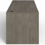 Lorell Prominence 2.0 Series Gray Elm Executive Desk featuring Dual Locking Pedestals and High - Performance Thermally Fused Melamine Construction 66