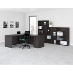 Lorell Prominence 2.0 Series Double - Pedestal Executive Desk with Laminate Finish and Fully Assembled Professional Construction 66