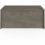Lorell Prominence 2.0 Series Gray Elm Executive Desk featuring a Left - Hand Locking Pedestal and High - Performance Thermally Fused Melamine Construction 66