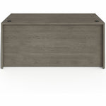 Lorell Prominence 2.0 Series Gray Elm Executive Desk featuring a 3/4 Left - Hand Locking Pedestal and High - Performance Thermally Fused Melamine Construction 66