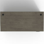 Lorell Prominence 2.0 Series Gray Elm Executive Desk featuring a 3/4 Right - Hand Locking Pedestal and High - Performance Thermally Fused Melamine Construction 66