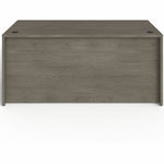 Lorell Prominence 2.0 Series Gray Elm Executive Desk featuring a Right - Hand Locking Pedestal and High - Performance Thermally Fused Melamine Construction 66