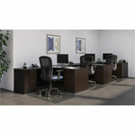 Lorell Prominence 2.0 Series Executive Desk featuring Dual 3/4 Locking Pedestals and High - Performance Thermally Fused Melamine Construction 72