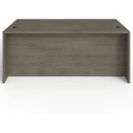 Lorell Prominence 2.0 Series Gray Elm Executive Desk featuring Dual Locking Pedestals and High - Performance Thermally Fused Melamine Construction 72