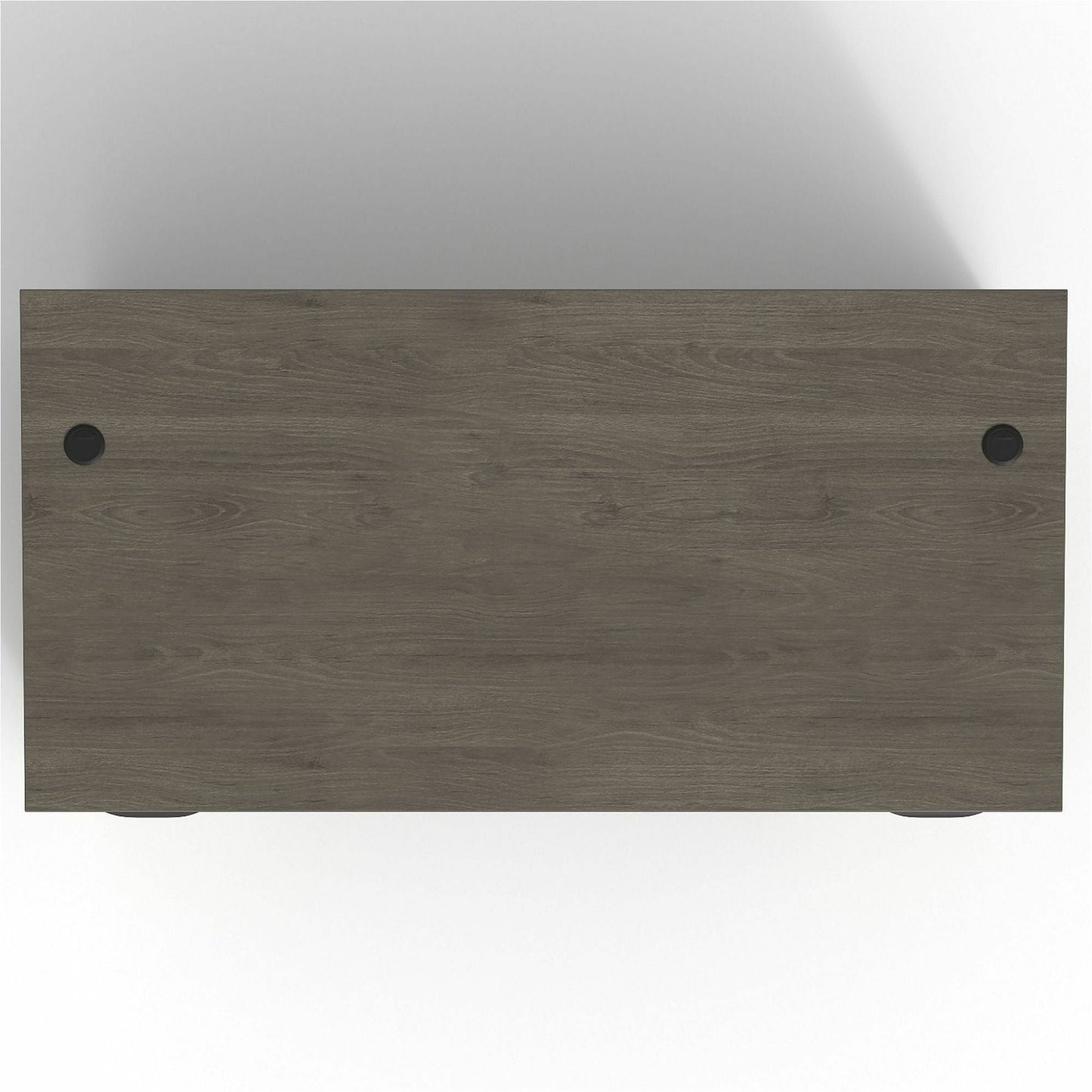 Lorell Prominence 2.0 Series Gray Elm Executive Desk featuring Dual Locking Pedestals and High - Performance Thermally Fused Melamine Construction 72"W x 36"D x 29"H (LLR - LLRPD3672DPGE) - SchoolOutlet