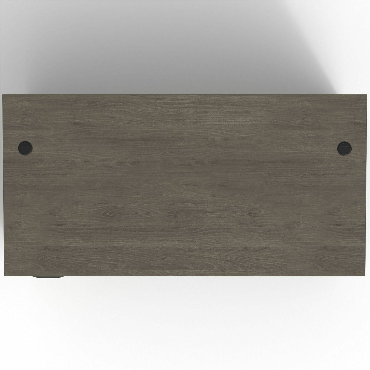 Lorell Prominence 2.0 Series Gray Elm Executive Desk featuring a Left - Hand Locking Pedestal and High - Performance Thermally Fused Melamine Construction 72"W x 36"D x 29"H (LLR - LLRPD3672LSPGE) - SchoolOutlet