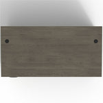 Lorell Prominence 2.0 Series Gray Elm Executive Desk featuring a Left - Hand Locking Pedestal and High - Performance Thermally Fused Melamine Construction 72