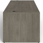 Lorell Prominence 2.0 Series Gray Elm Executive Desk featuring a Left - Hand Locking Pedestal and High - Performance Thermally Fused Melamine Construction 72