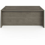 Lorell Prominence 2.0 Series Gray Elm Executive Desk featuring Dual 3/4 Locking Pedestals and High - Performance Thermally Fused Melamine Construction 72